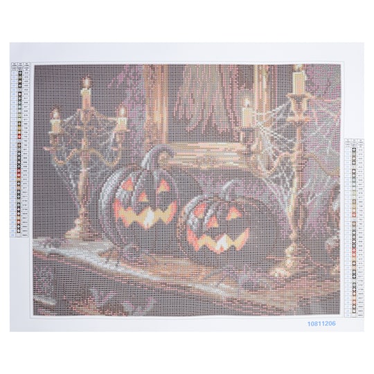 16" x 20" Black Pumpkins Diamond Art Kit by Make Market®